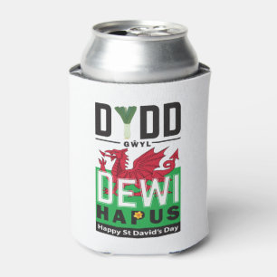 Gelukkige St David Dag Dydd Gŵyl Dewi Hapus 6 Blikjeskoeler