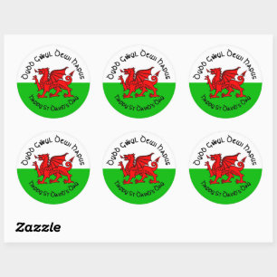 Gelukkige St Davids Dag in Keltische Stijl Sticker