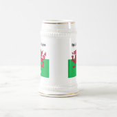 Gelukkige St. David's Day Rode Draak Welse vlag Bierpul (Center)