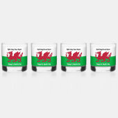 Gelukkige St. David's Day Rode Draak Welse vlag Whisky Glas (Voorkant)