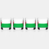 Gelukkige St. David's Day Rode Draak Welse vlag Whisky Glas (Links)