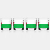 Gelukkige St. David's Day Rode Draak Welse vlag Whisky Glas (Rechts)