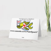 Gelukkige St Georges Day Engelse de vlagvissen van Kaart (Achterkant)