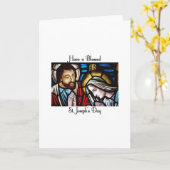 Gelukkige St. Joseph Dag Kaart (Gele Bloem)