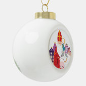 Gelukkige St. Nicholas-dag Keramische Bal Ornament (Links)