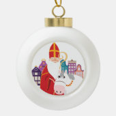 Gelukkige St. Nicholas-dag Keramische Bal Ornament (Voorkant)