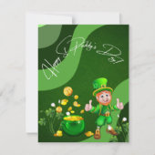 Gelukkige St. Paddy's Dag Kabouter Feestdagenkaart (Voorkant)
