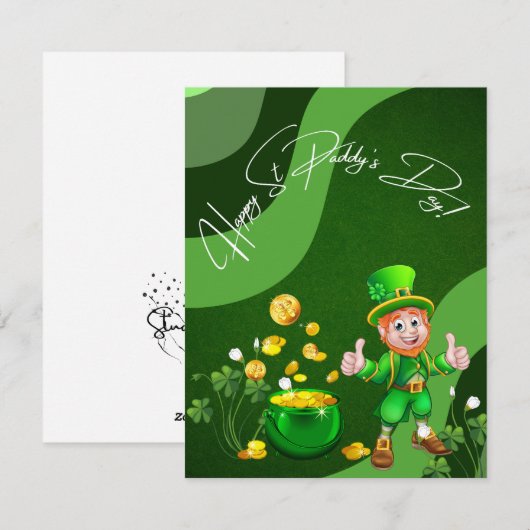 Gelukkige St. Paddy's Dag Kabouter Feestdagenkaart (Voorkant / Achterkant)