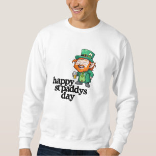 Gelukkige St. Paddys Dag Lachende Leprechaun Bier Trui
