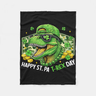 Gelukkige St Pat-rex Dag Dinosaur Camo St Patricks Fleece Deken