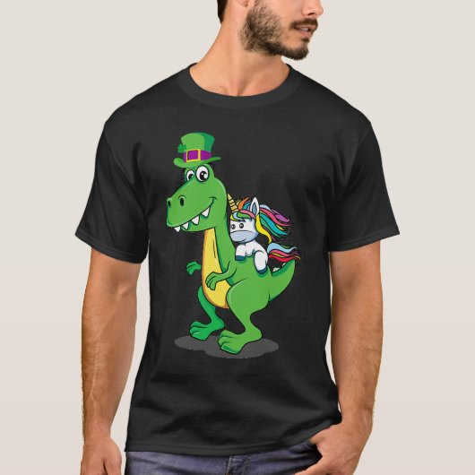 Gelukkige St Pat Rex Dinosaur T-shirt (Voorkant)