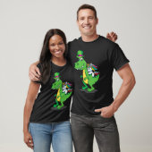 Gelukkige St Pat Rex Dinosaur T-shirt (Unisex)