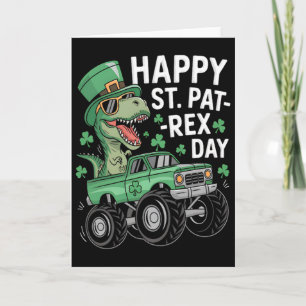 Gelukkige St Pat-rex Patricks Dag Dinosaur Monster Kaart