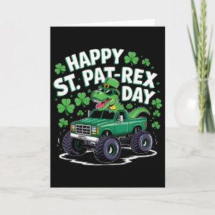Gelukkige St Pat-rex Patricks Dag Dinosaur Monster Kaart