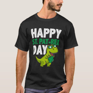 Gelukkige St Pat Rex St Patricks Dag Dinosaurus Lu T-shirt