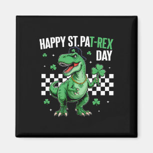 Gelukkige St. Pat T-Rex Dag Jongens Kinderen Dinos Magneet