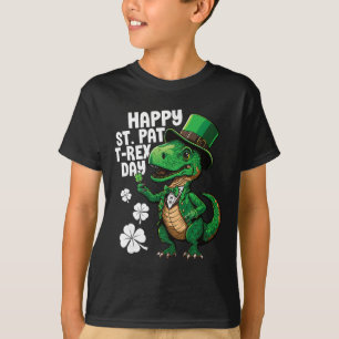 Gelukkige St Pat T-rex Dag St Patricks Dag Dinosau T-shirt