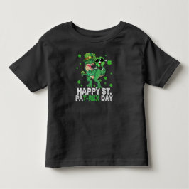 Gelukkige St. Pat Trex Dag Dinosaurus Peuter St. P Kinder Shirts