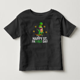 Gelukkige St. Pat Trex Dag Dinosaurus Peuter St. P Kinder Shirts
