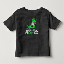 Gelukkige St Pat Trex Dag Dinosaurus Peuter St Pat