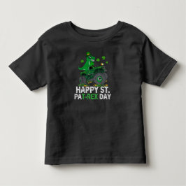 Gelukkige St Pat Trex Dag Dinosaurus Peuter St Pat Kinder Shirts