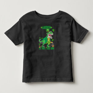 Gelukkige St Pat Trex Dag Dinosaurus Peuter St Pat Kinder Shirts