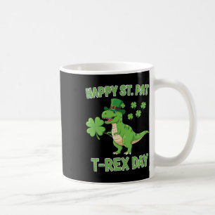 Gelukkige St. Pat Trex Dag Funny Dinosaur Shamrock Koffiemok