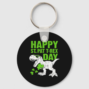 Gelukkige St Pat Trex Dag St Patricks Dinosaur Peu Sleutelhanger