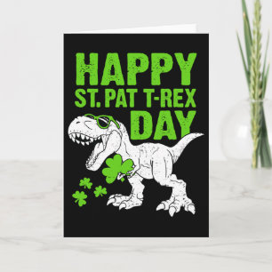 Gelukkige St Pat Trex Dag St Patricks Dinosaur Tod Kaart