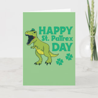 Gelukkige St. Patrex Dag Trex St. Patricks Pun Kaa Kaart