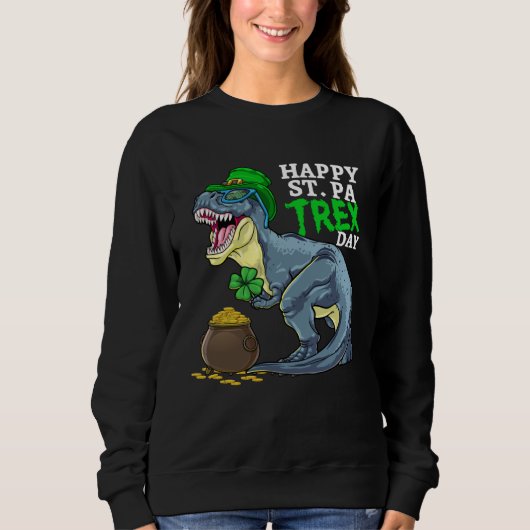 Gelukkige St. PaTRex Dinosaurus Heilige Patrick-da Trui (Voorkant)