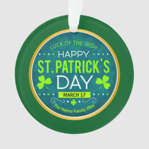 GELUKKIGE ST. PATRICIUSDAG, "GELUK VAN DE IEREN" ORNAMENT
