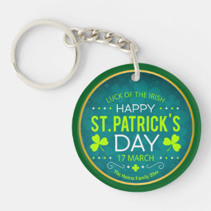 GELUKKIGE ST. PATRICIUSDAG, "GELUK VAN DE IEREN" SLEUTELHANGER
