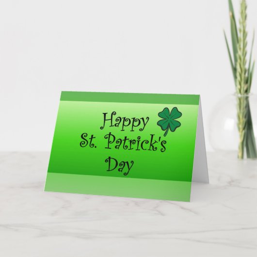 Gelukkige St. Patrick & Apos; s Day Kaart (Voorkant)