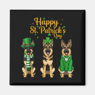 Gelukkige St. Patrick dag herdershond grafisch - g Magneet