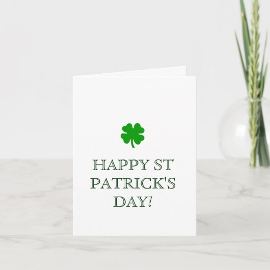 GELUKKIGE ST PATRICK DAG! kaart (Voorkant)