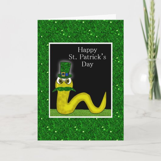 Gelukkige St. Patrick Dag met slang grappige humor Kaart (Voorkant)
