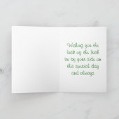 Gelukkige St. Patrick Dag met slang grappige humor Kaart (Binnen)