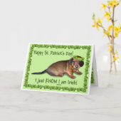 Gelukkige St Patrick Dag van een Verward Jong Kaart (Gele Bloem)