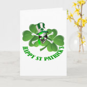 Gelukkige St Patrick enge clown Kaart (Gele Bloem)