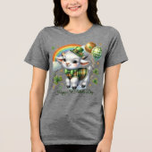 Gelukkige St. Patrick’s Vrouwen Tri-Blend Shirt (Voorkant)