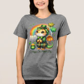 Gelukkige St. Patrick’s Vrouwen Tri-Blend Shirt (Voorkant)