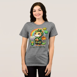 Gelukkige St. Patrick’s Vrouwen Tri-Blend Shirt