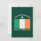 Gelukkige St. Patrick's Dag Aangepaste Naam Klaver Kaart (Voorkant)