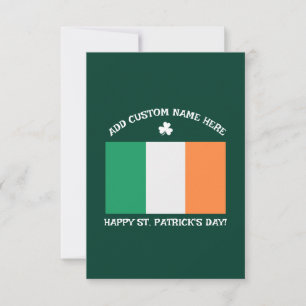 Gelukkige St. Patrick's Dag Aangepaste Naam Klaver Kaart