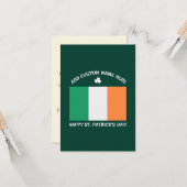 Gelukkige St. Patrick's Dag Aangepaste Naam Klaver Kaart (Voorkant / Achterkant in situ)