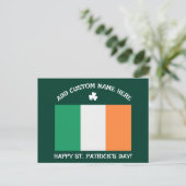 Gelukkige St. Patrick's Dag Aangepaste Naam Shamro Briefkaart (Staand voorkant)