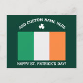 Gelukkige St. Patrick's Dag Aangepaste Naam Shamro Briefkaart (Voorkant)