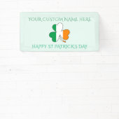 Gelukkige St. Patrick's Dag Aangepaste Naam Shamro Spandoek (Insitu)