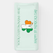 Gelukkige St. Patrick's Dag Aangepaste Naam Shamro Spandoek (Verticaal)